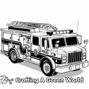 Police Truck Coloring Pages - Free &amp; Printable!