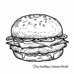 Fish Burger and Tartar Sauce Coloring Pages 3