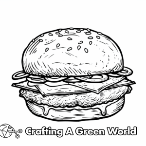 Burger Coloring Pages - Free &amp; Printable!