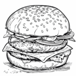 Fish Burger and Tartar Sauce Coloring Pages 4
