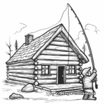 Fishing Cabin Coloring Pages 3