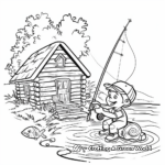 Fishing Cabin Coloring Pages 4
