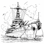 Fleet of Warships Coloring Pages 1