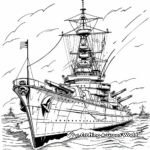 Fleet of Warships Coloring Pages 2