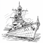 Fleet of Warships Coloring Pages 3
