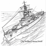 Fleet of Warships Coloring Pages 4