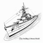 Floating Destroyer Coloring Pages 1