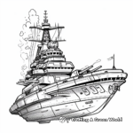 Floating Destroyer Coloring Pages 2