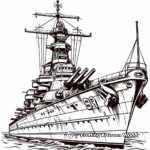 Floating Destroyer Coloring Pages 3