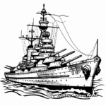 Floating Destroyer Coloring Pages 4