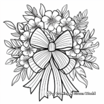 Floral Bow-Knot Coloring Pages 1