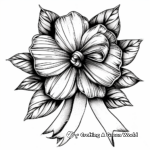 Floral Bow-Knot Coloring Pages 2