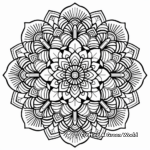 Floral Geometric Mandala Coloring Pages 1