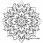 Floral Geometric Mandala Coloring Pages 3