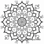 Floral Geometric Mandala Coloring Pages 4