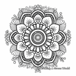 Floral Mandala Coloring Pages for Kids 2