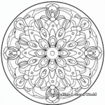 Floral Mandala Coloring Pages for Kids 3