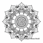Floral Mandala Coloring Pages for Kids 4