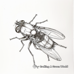Fly Anatomy: Detailed Insect Body Parts Coloring Pages 1