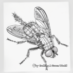 Fly Anatomy: Detailed Insect Body Parts Coloring Pages 2