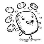 Flying Jellybeans for the Candy Lovers Coloring Page 3