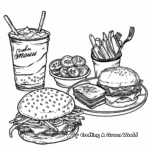 Food Court Menu Coloring Pages: multifood experience 2