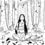 Forest-Scene Pocahontas Coloring Pages 1