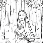 Forest-Scene Pocahontas Coloring Pages 3