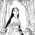 Forest-Scene Pocahontas Coloring Pages 4