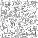 Forest Wildlife Maze Coloring Pages for Nature Lovers 1