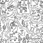 Forest Wildlife Maze Coloring Pages for Nature Lovers 4