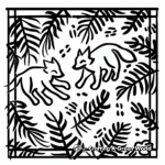 Fox Tracks through the Forest Coloring Pages 1