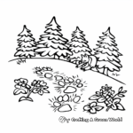 Fox Tracks through the Forest Coloring Pages 2