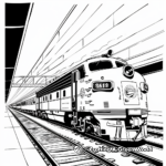 Freight Train at the Station Coloring Pages 1