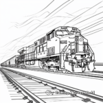 Freight Train at the Station Coloring Pages 2