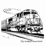Freight Train at the Station Coloring Pages 4
