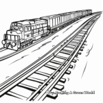 Freight Train Carrying Goods Coloring Pages 1