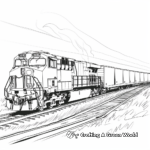 Freight Train Carrying Goods Coloring Pages 2