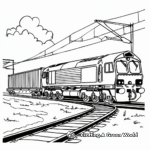 Freight Train Carrying Goods Coloring Pages 3