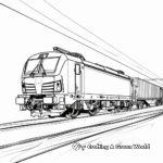 Freight Train Carrying Goods Coloring Pages 4
