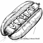 French Touched Croque-Monsieur Hot Dog Coloring Pages 1