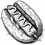 French Touched Croque-Monsieur Hot Dog Coloring Pages 2