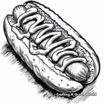French Touched Croque-Monsieur Hot Dog Coloring Pages 3