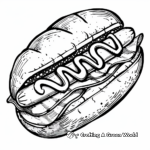 French Touched Croque-Monsieur Hot Dog Coloring Pages 4