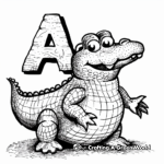 Friendly Alligator Coloring Pages for Kids 2