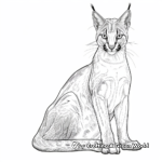 Friendly Caracal Coloring Pages for Kids 1
