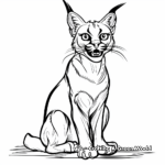 Friendly Caracal Coloring Pages for Kids 3