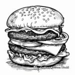 Friendly Cartoon Burger Coloring Pages 2