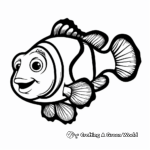 Friendly Cartoon Clownfish Coloring Pages 1