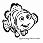 Friendly Cartoon Clownfish Coloring Pages 2